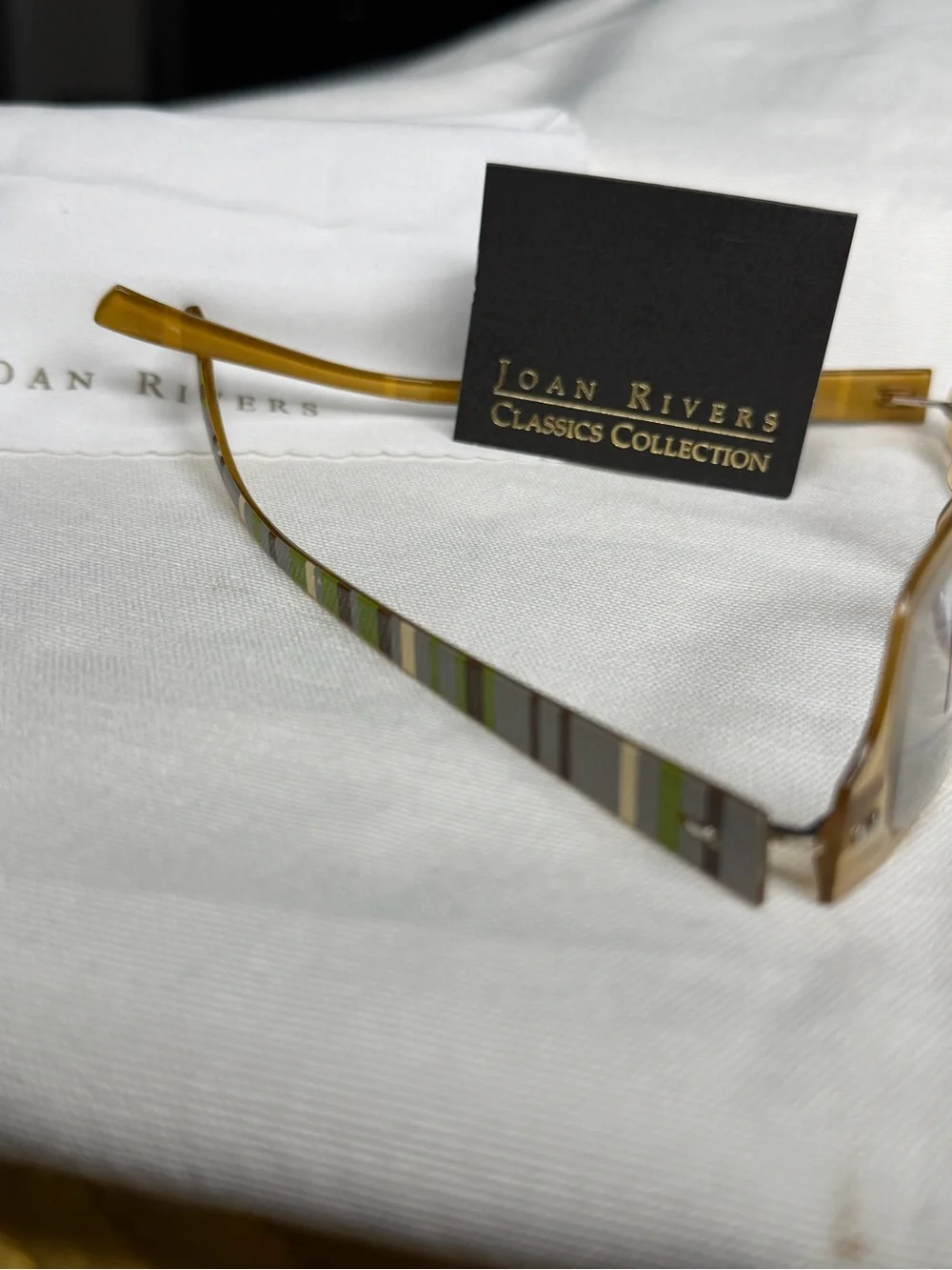 Joan Rivers Translucent Amber Rectangular Sunglasses - Picture 5 of 5